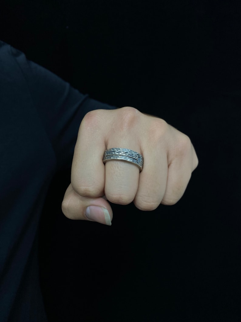 Hinged Ring for Large Knuckles Men's Band Personalized Etsy