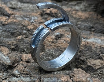 Hinged Ring for Large Knuckles Men's Band Personalized Ring