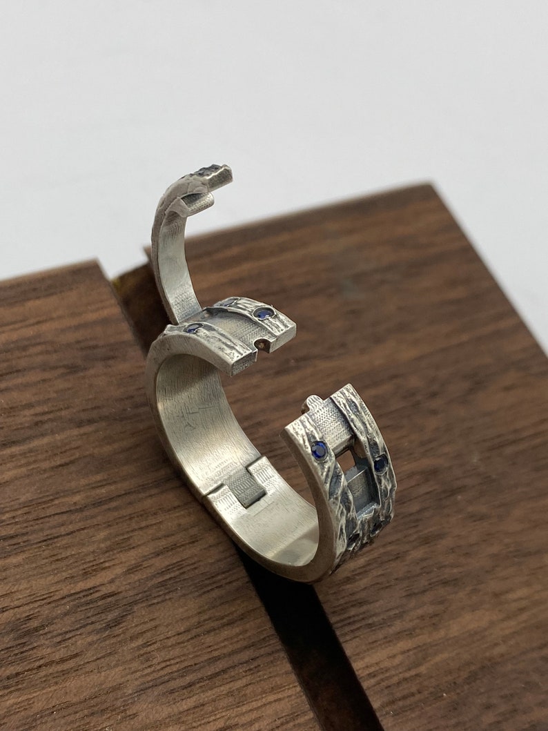 Men's Ring Hinged Ring for Large Knuckles Men's Band Etsy