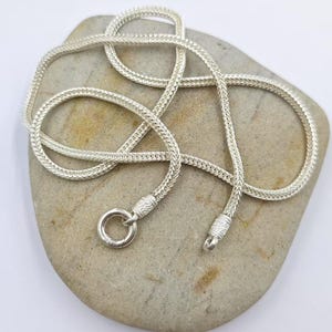 3mm Foxtail Chain Braid Chain Viking Necklace 925 Sterling Silver