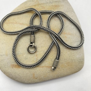 3 mm vossenstaartketting gevlochten ketting Vikingketting 925 sterlingzilver