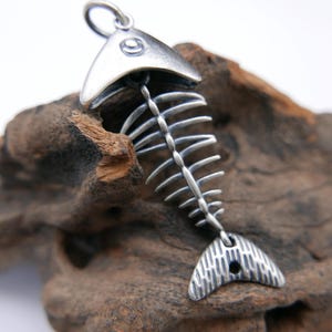 Fishbone Pendant Fish Pendant Necklace S925