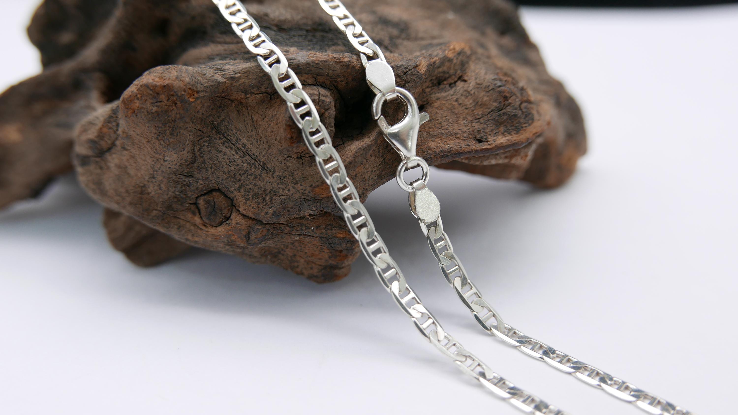 925 Silver Chain Silver Necklace 3.2mm - Etsy