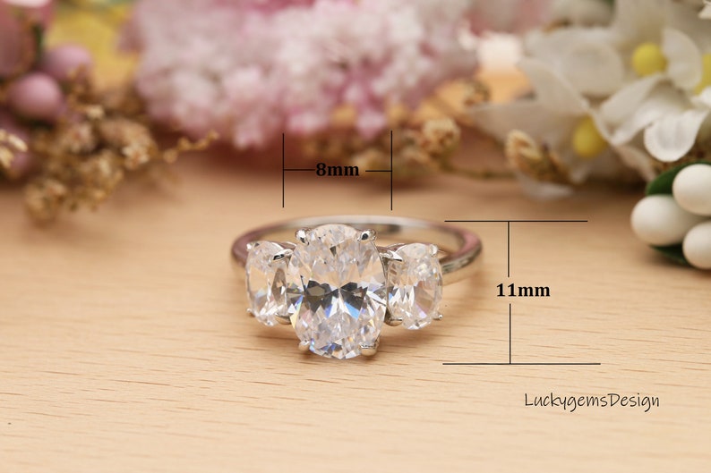 Engagement Ring,Wedding ring,Promise ring,Oval Cut,3.5Carats,Customized ring