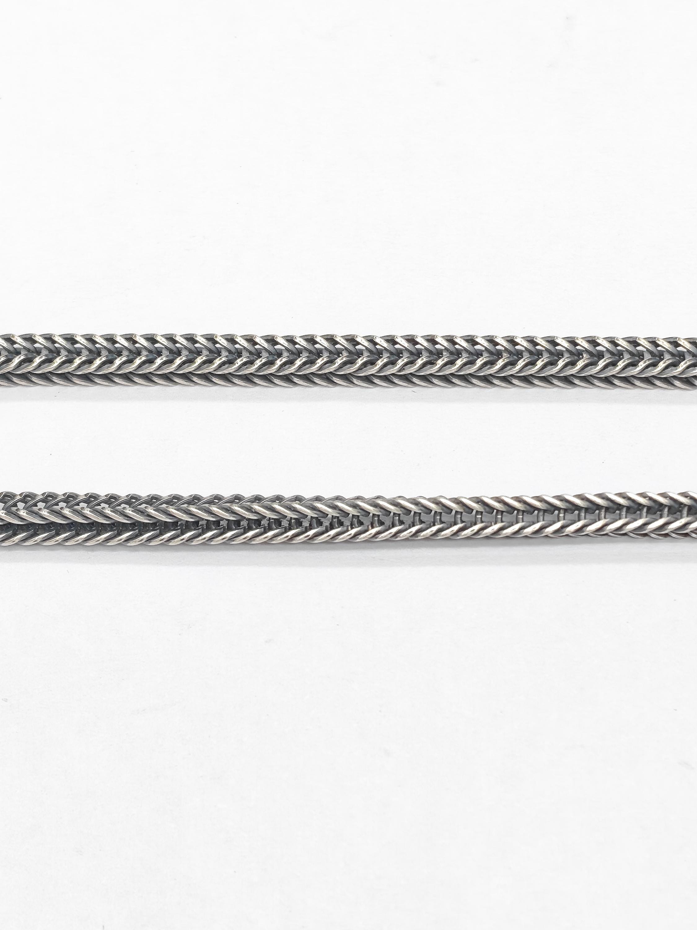 Foxtale Chain 2.8mm Foxtail Chain Viking Necklace 925 Sterling Silver - Etsy