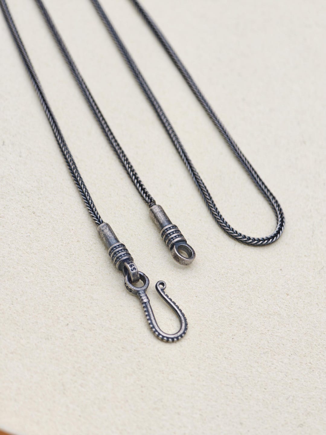 1.3mm Foxtail Chaincrew Chain Viking Necklace Spin Necklace Small