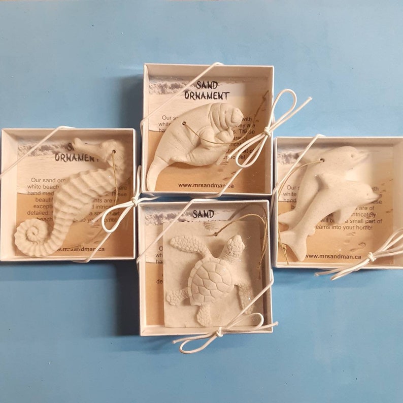 Sea life sand ornament 4 pack