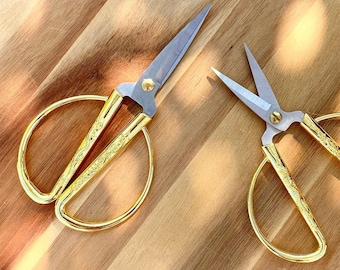 Stainless steel Bonsai scissors | Bonsai shears | Gold Florist scissors | Gardening shears | Pruning trimming scissors | Embroidery scissors