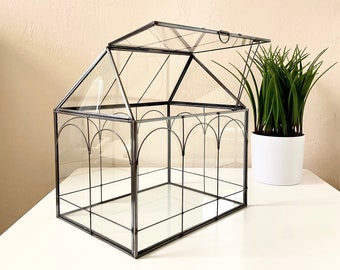 Large Closed terrarium | Glass terrarium house | Mini greenhouse