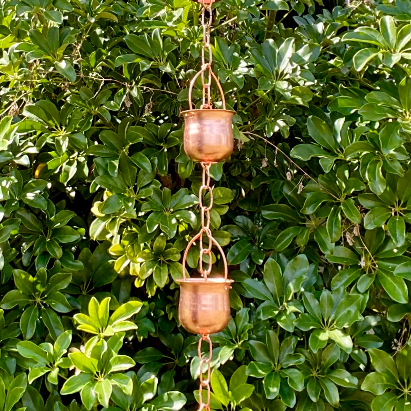 Pure Copper Rain Chain Handmade Rain Chain Outdoor Garden Etsy