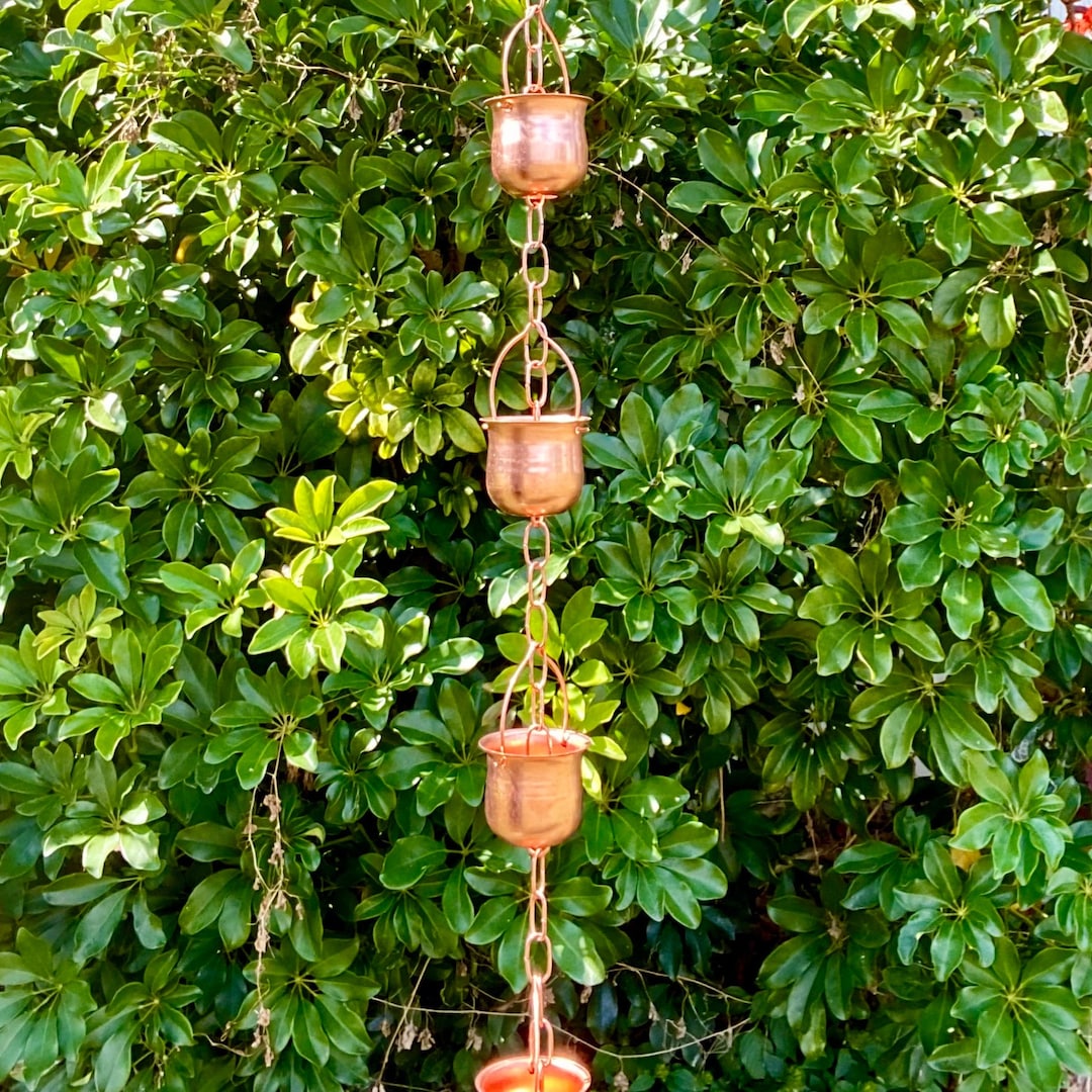 Pure Copper Rain Chain Handmade Rain Chain Outdoor Garden Decor