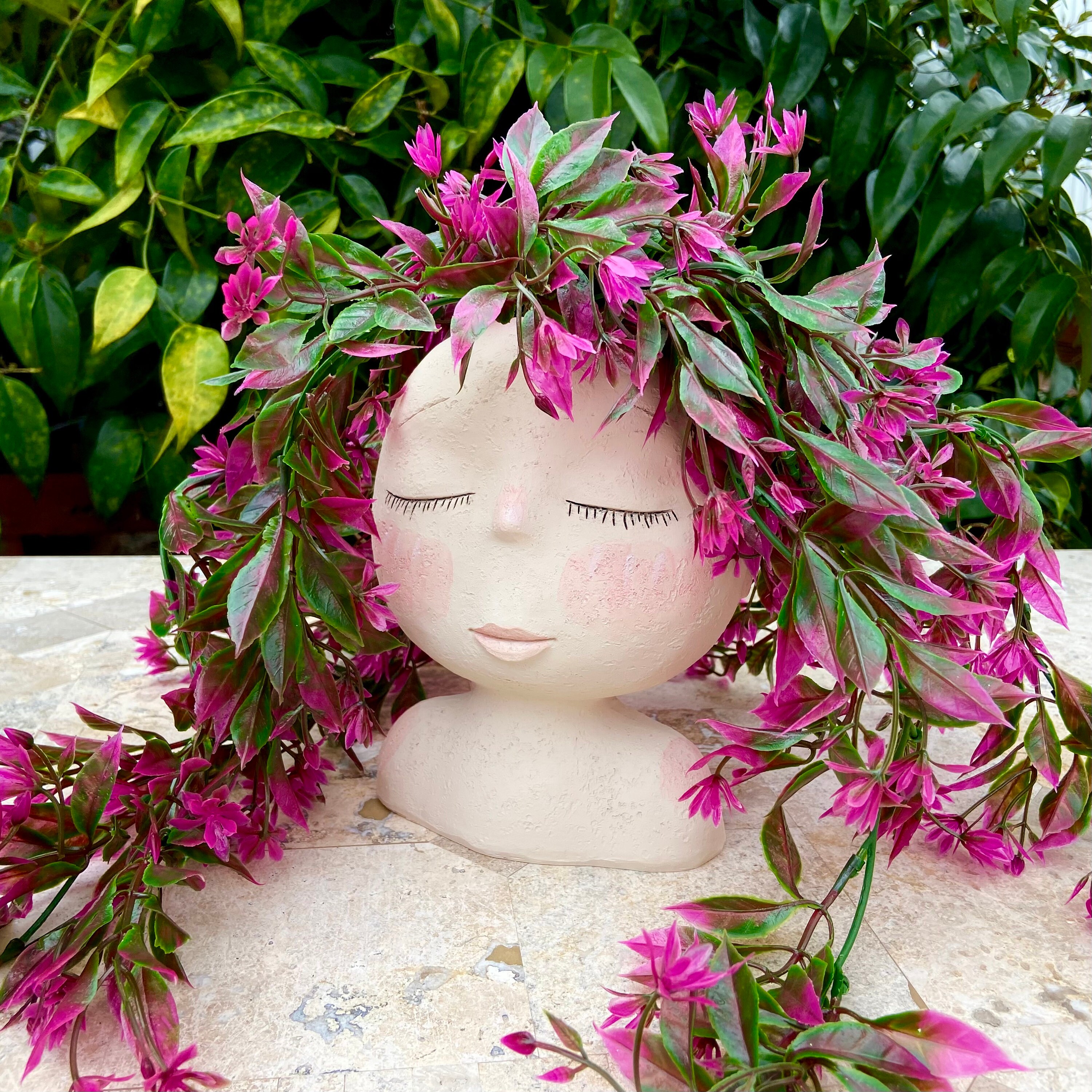 2 Pots de fleurs avec Visage - Pots de fleurs Uniques pour