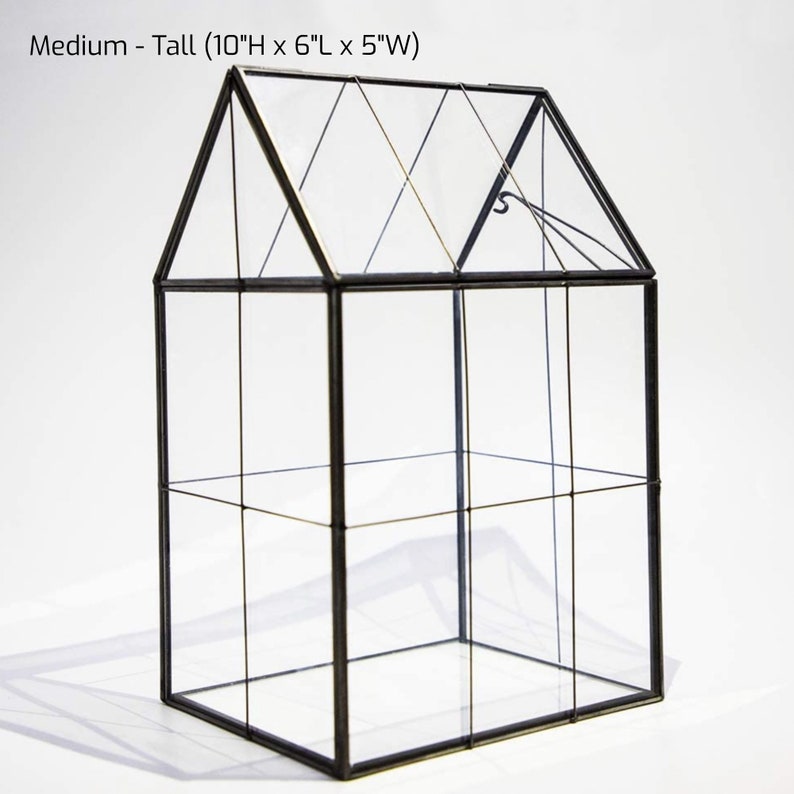 Large Glass Terrarium Containers With Lid Victorian Closed Etsy