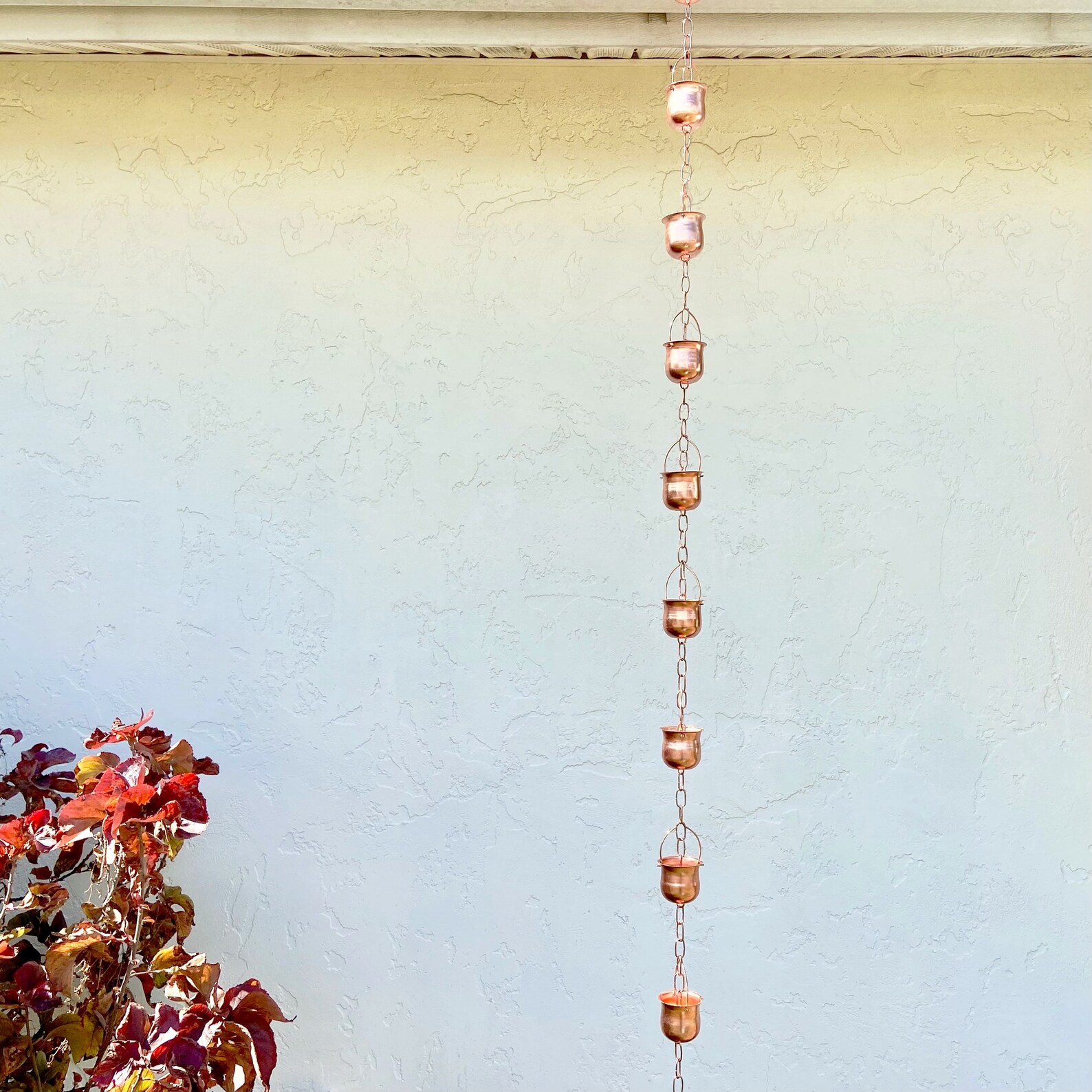 Pure Copper Rain Chain Handmade Rain Chain Outdoor Garden Etsy