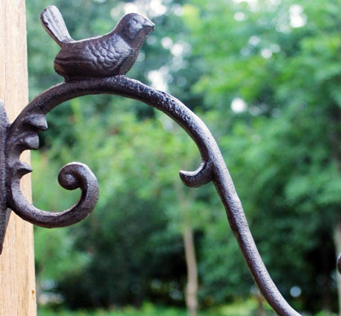 Cast Iron Wall Hook Bird Feeder Hook Plant Hook Metal Etsy
