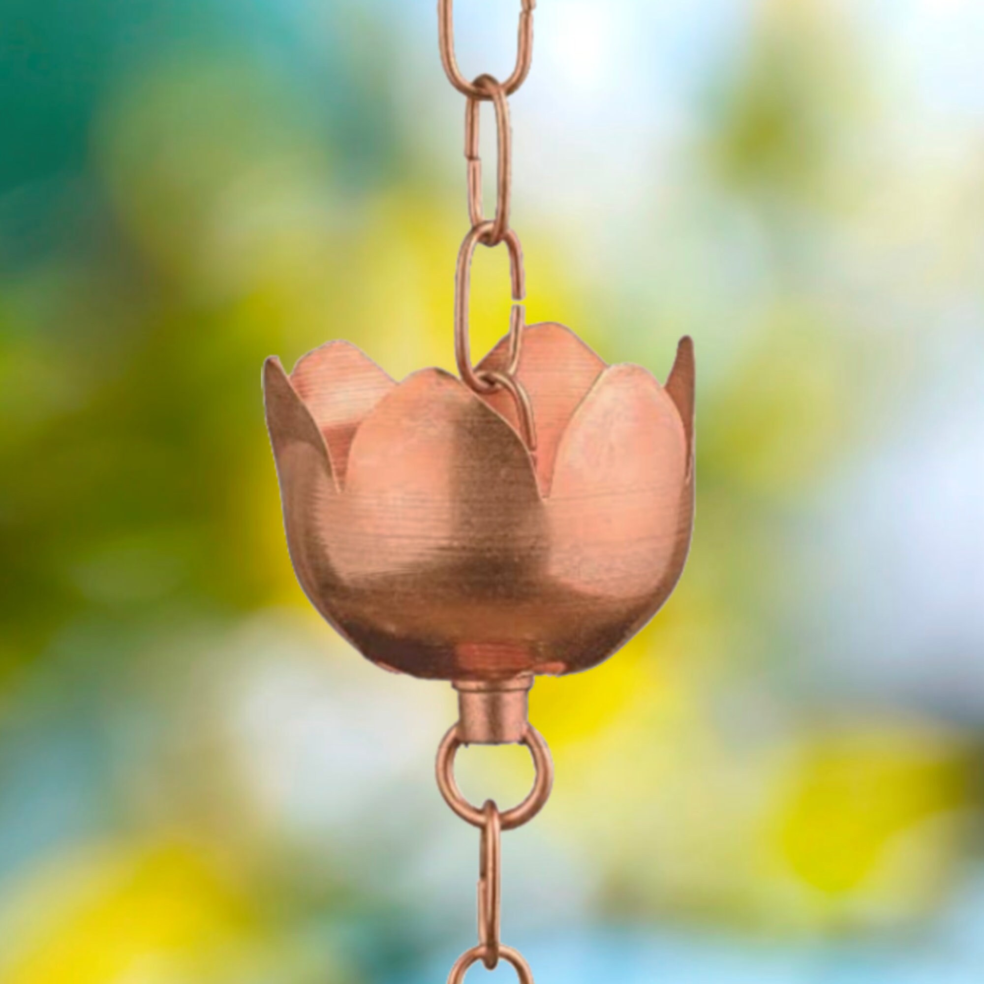 Pure Copper Rain Chain Handmade Rain Chain Outdoor Garden Etsy Australia