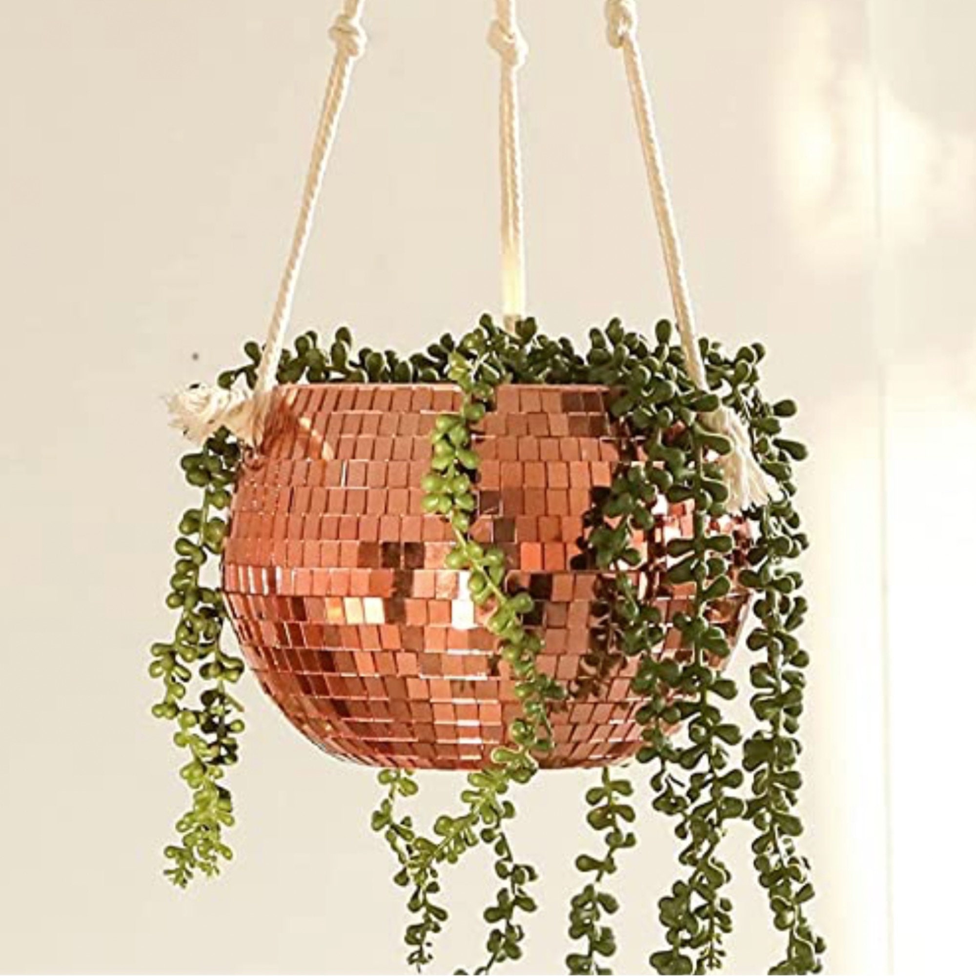 Disco Ball Mirror Ball Hanging Flower Pot Hanging Basket - Temu