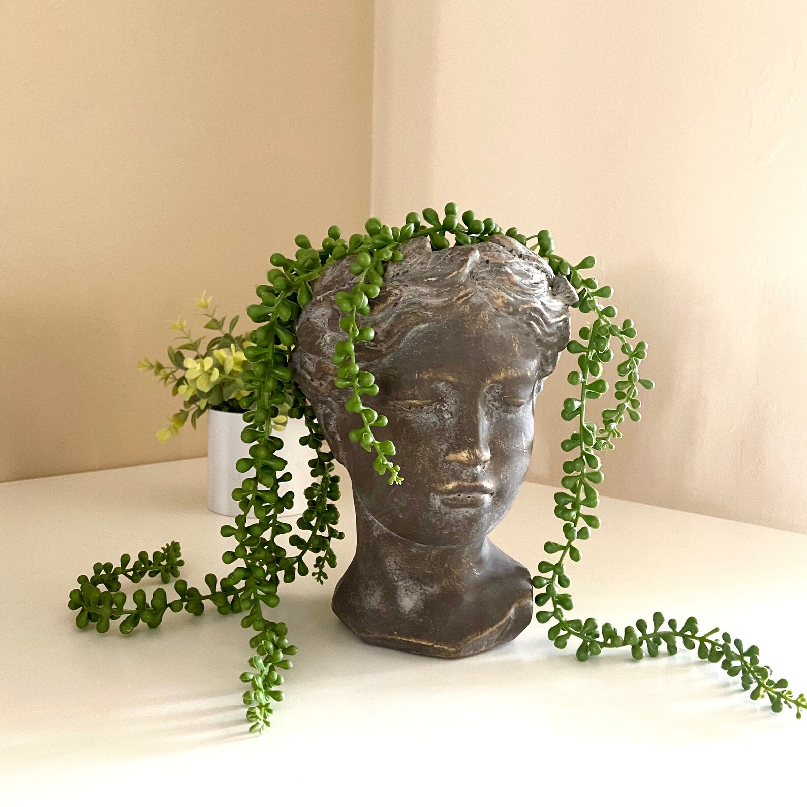 Greek Goddess Head Planter Woman Greek Bust Greek Statue Etsy