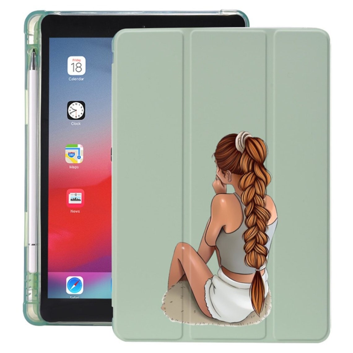 IPad 8th Generation Hülle Fashion Girl Hülle für iPad 8. 7. Etsy