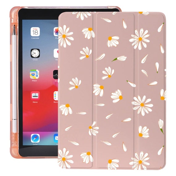Real flower iPad case with pencil holder,iPad case cute iPad air 5 new iPad case 9 generation new iPad air 2022 iPad iPad mini 6 2021 case