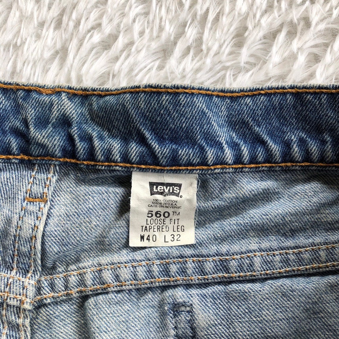 LEVIS 560 Light Wash Denim Jeans 654 | Etsy