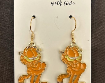 Pendientes de Garfield hechos a mano
