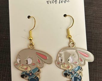 Pendientes de Judy Hopps de Zootopia de Disney hechos a mano