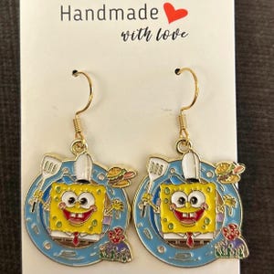Handmade Nickelodeon SpongeBob earrings