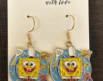 Handmade Nickelodeon SpongeBob earrings
