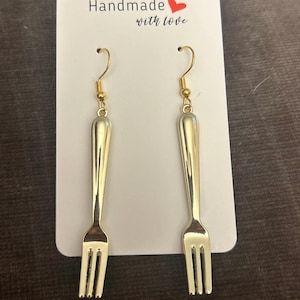 Handmade Disney the little mermaid Ariel dinglehopper fork earrings
