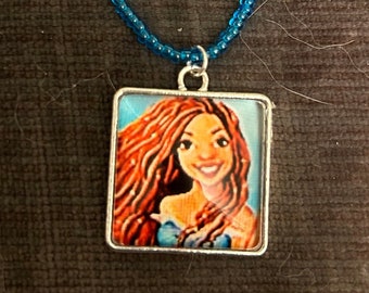 Handmade Disney the live action little mermaid Ariel Halle Bailey necklace