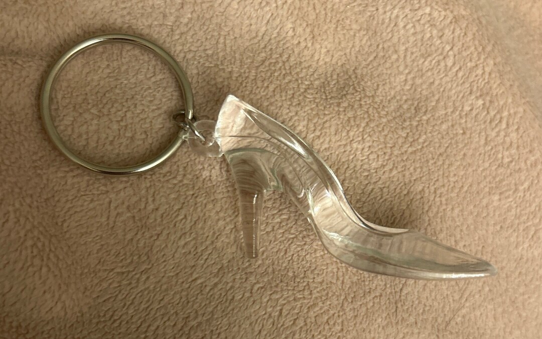 Handmade Disney Cinderella Glass Slipper Keychain Etsy
