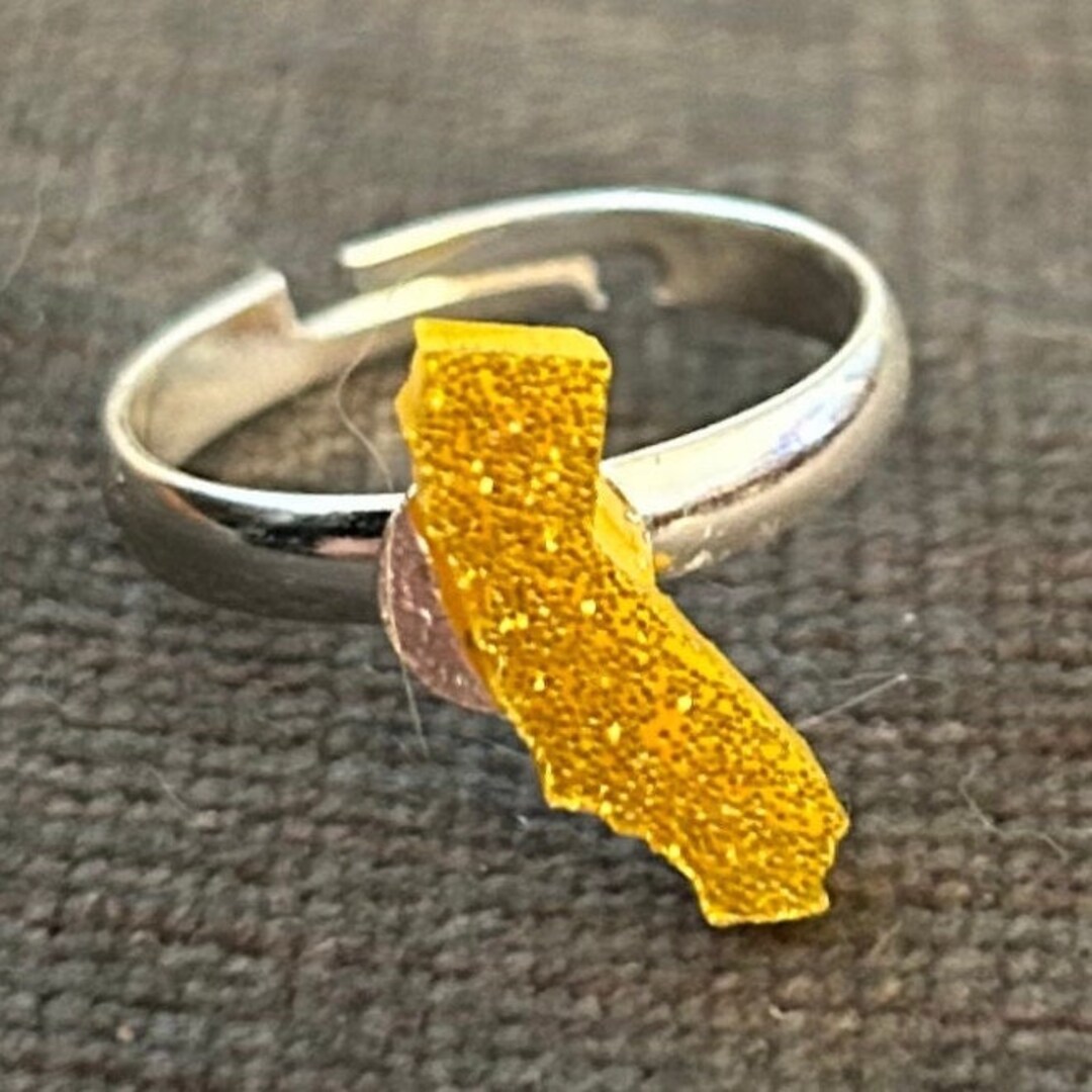 Modified California Rings Handmade Adjustable Glitter California Ring - Etsy