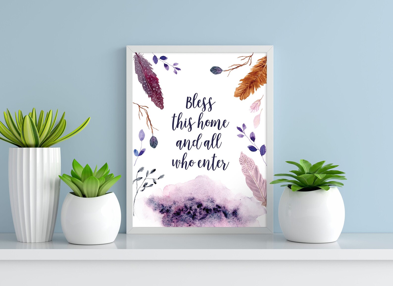 Watercolor Christian Wall Art Christian Décor Aesthetic Etsy