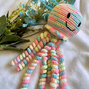 Crochet Octopus For Preemie Baby, Plush Sensory Toy Gift