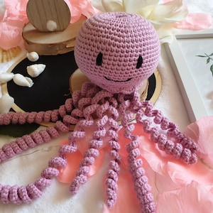 Crochet Octopus For Preemie Baby, Plush Sensory Toy Gift