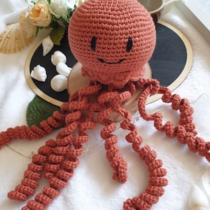 Crochet Octopus For Preemie Baby, Plush Sensory Toy Gift
