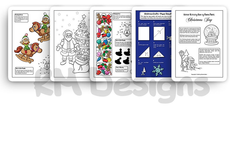 Printable Winter Activity Book for Kids Digital Drawing - Etsy