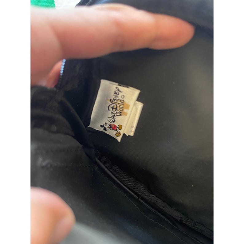 Vintage Disney World Micky Maus Schwarz Nylon Fanny Pack Gürteltasche Bestickt Bild 6