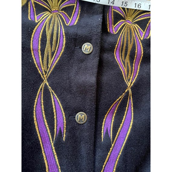Vintage Bob Mackie Wearable Art Embroidered Flora… - image 5