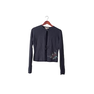 Vintage free people tie front boho cottagecore cardigan medium image 1