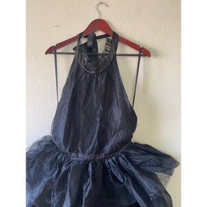 NWT Hutch Anthropologie Black Tulle Halter Mini Dress Tiered Bow Back Size 10 image 9