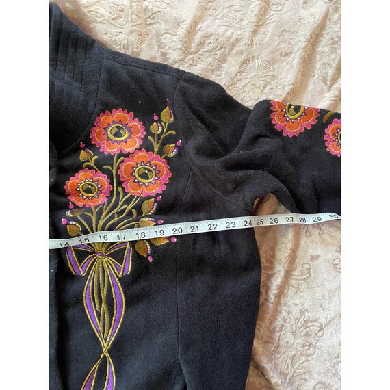 Vintage Bob Mackie Wearable Art Embroidered Flora… - image 4