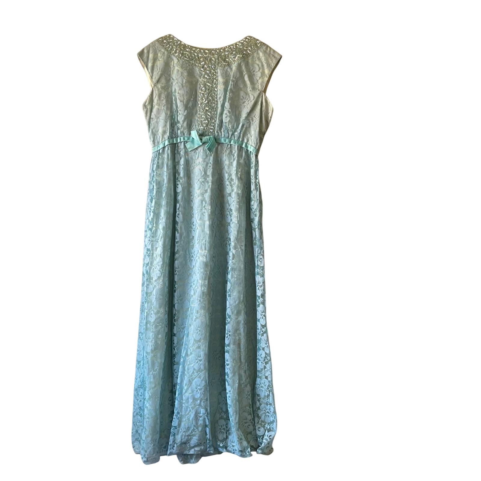 crochet beaded maxi dress BEADED CROCHET SHORT SLEEVE DRESS L / Black / SILVER main image 0