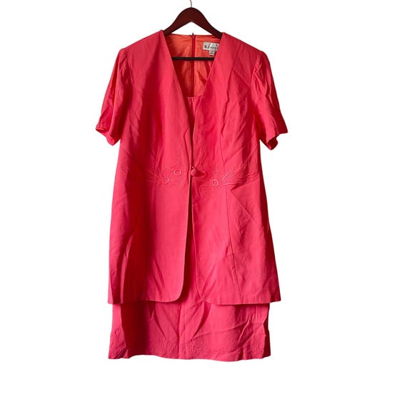 dressbarn pink dress Dressbarn Ladies Beautiful Pink Floral Sleeveless Ruched Dress