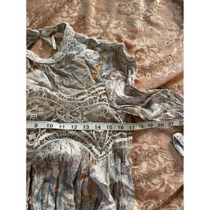Free People Paisley Lace Crochet open Back Mini Dress/tunic Boho Festival Size S image 5