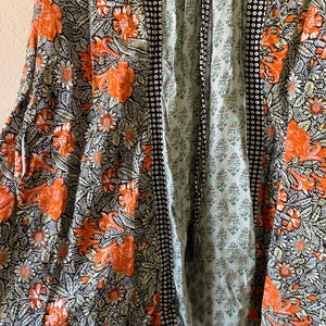 Anthropologie Astrid Tunic Dress Blue Green Side pockets size medium image 9