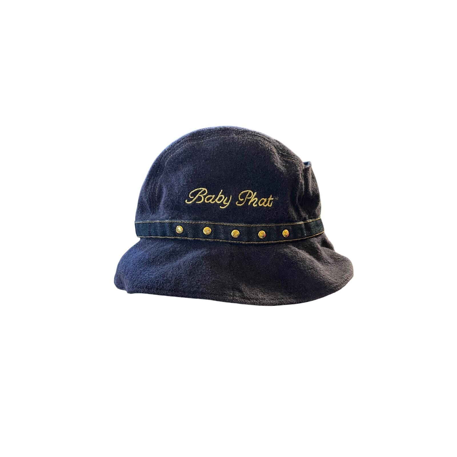 Y2k Baby Phat Bucket Hat Womens Dark Blue Denim Embellished  display picture 1
