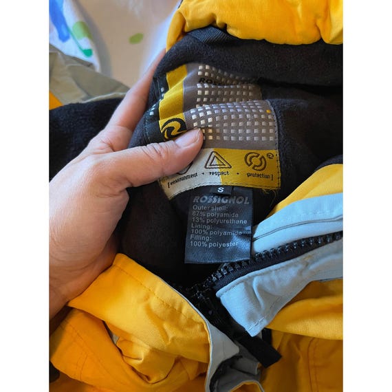 90s Rossignol Ski Snowboard Jacket Mens Size S Yellow Winter Sport