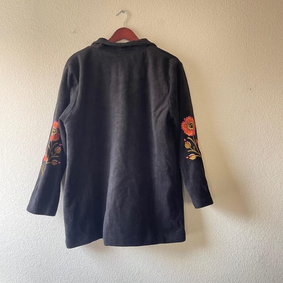 Vintage Bob Mackie Wearable Art Embroidered Flora… - image 3